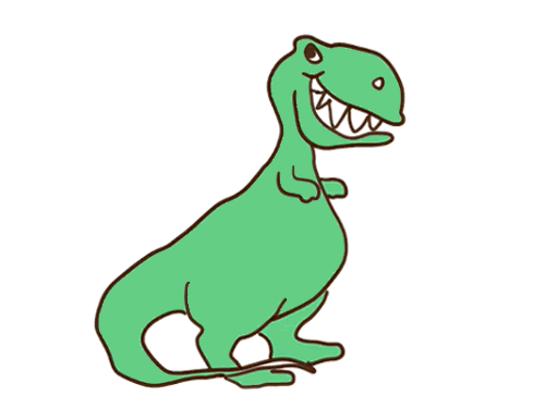 绿色恐龙简笔画