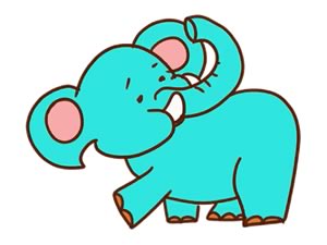 大象卡通画法图片