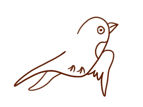 一只可爱的燕子简笔画