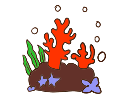 漂亮的珊瑚简笔画