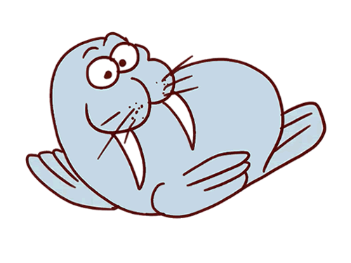 俏皮的海狮简笔画