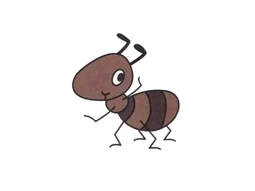 卡通蚂蚁简笔画 