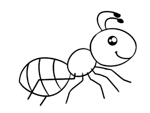 不同种类蚂蚁简笔画图片