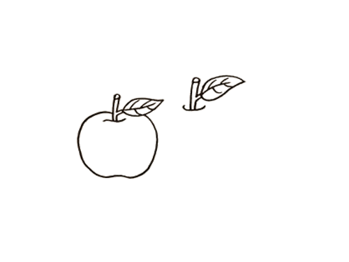 卡通苹果简笔画