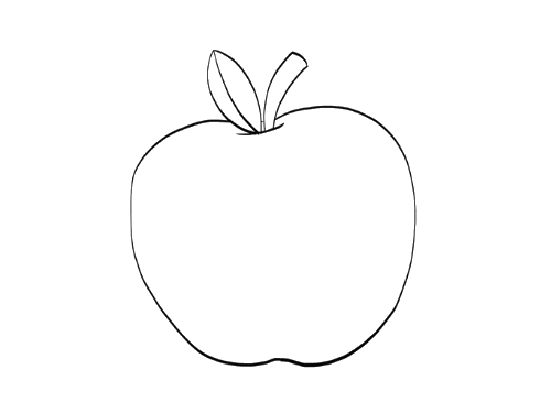 可爱卡通苹果简笔画