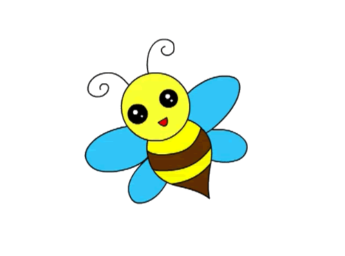 一只可爱的小蜜蜂简笔画 