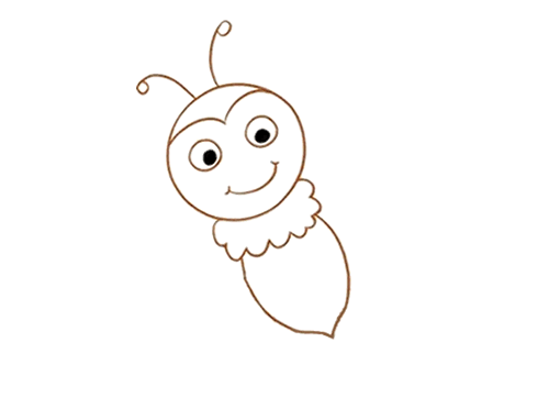 卡通勤劳的小蜜蜂简笔画 