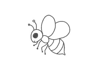 飞舞的小蜜蜂简笔画