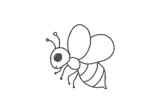 飞舞的蜜蜂简笔画图片