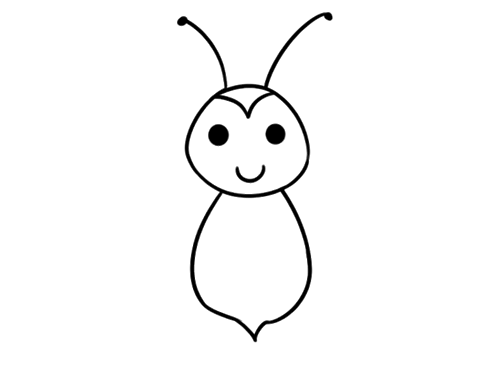 简单小蜜蜂简笔画 