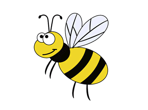 蜜蜂简笔画彩色 卡通图片