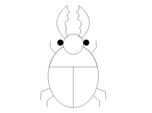 蜣螂甲壳虫简笔画 