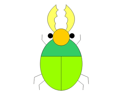 蜣螂甲壳虫简笔画 