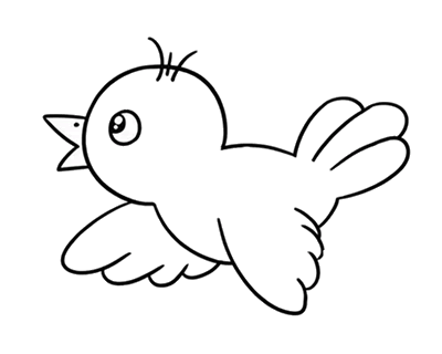 一只小鸟简笔画图片