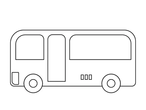 公交车卡通简笔画图片
