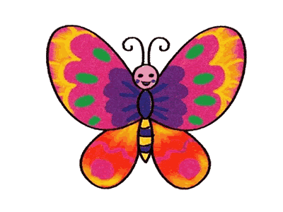 蝴蝶画法彩色图片