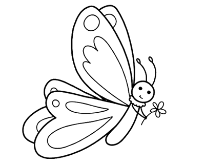 漂亮的蝴蝶简笔画