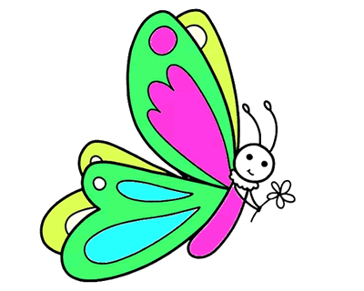 漂亮的蝴蝶简笔画