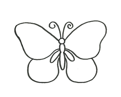 简笔蝴蝶的画法图片