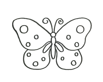 对称蝴蝶 画法图片