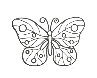简笔蝴蝶的画法最简单图片