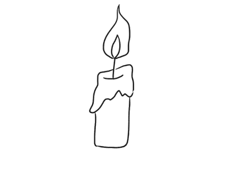 蜡烛怎么画燃尽图片
