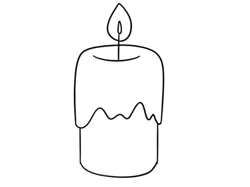 悼念蜡烛简笔画图片