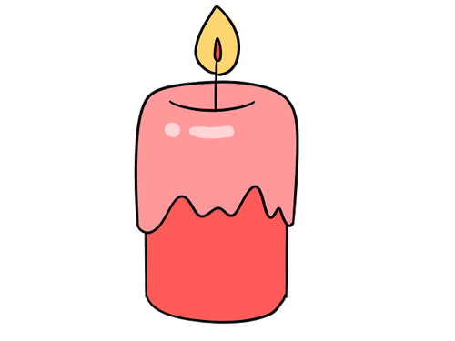 蜡烛简笔画数字图片