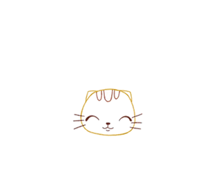 可爱猫咪简笔画