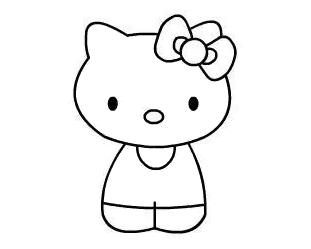 Hello Kitty猫简笔画