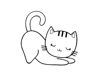 画一只又萌的小猫咪图片