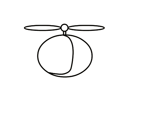 神奇直升飞机简笔画