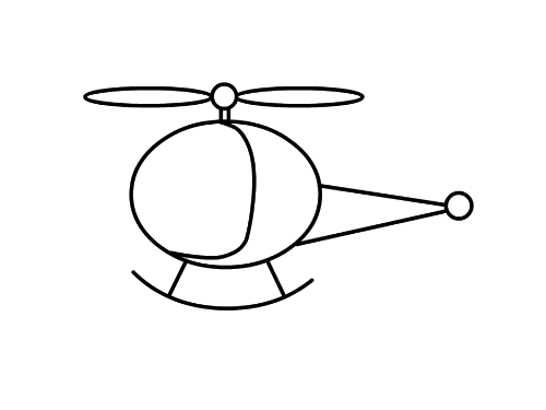 神奇直升飞机简笔画