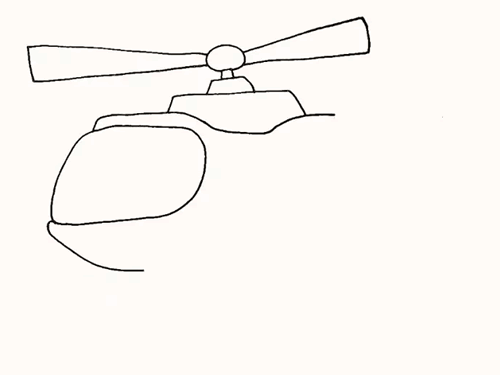 炫酷的直升飞机简笔画