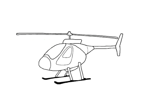 直升飞机简笔画