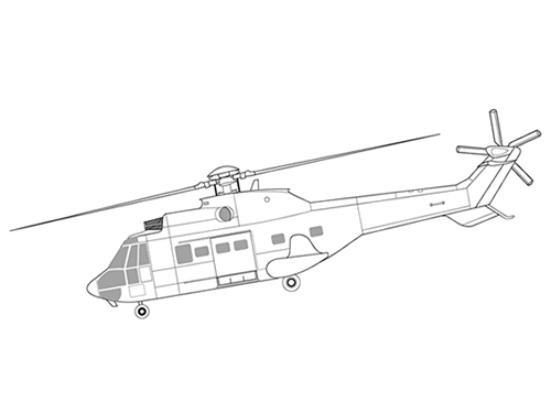 各种各样的直升飞机简笔画