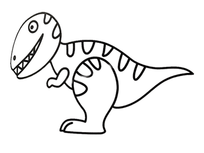 动物简笔画恐龙 简单图片