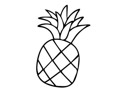 亲子简笔画菠萝