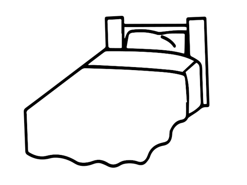 床简笔画简单图图片