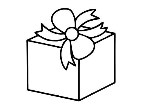 幼儿亲子礼物盒子简笔画