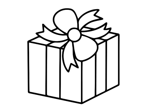 幼儿亲子礼物盒子简笔画