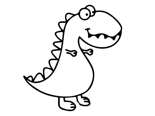 幼儿园可爱恐龙简笔画