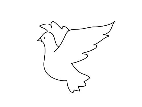和平鸽子怎么画简笔画图片