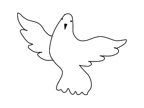 和平鸽子简笔画画法图片