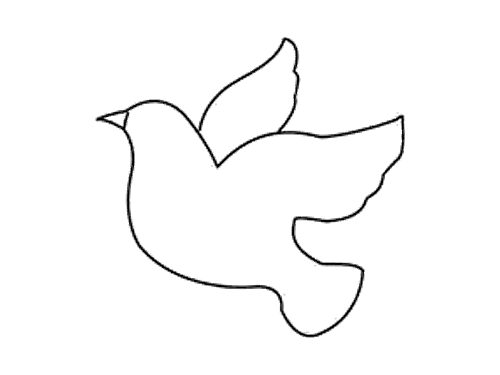 一笔画成和平鸽 简单图片