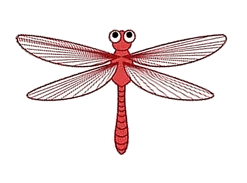 简单卡通蜻蜓简笔画 