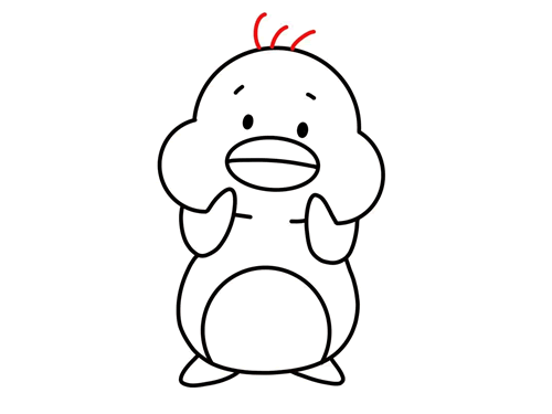 卡通可爱小鸭子简笔画