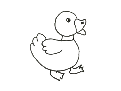 简单又漂亮的小鸭子简笔画