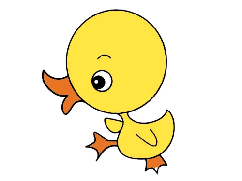 鸭子的画法彩色图片