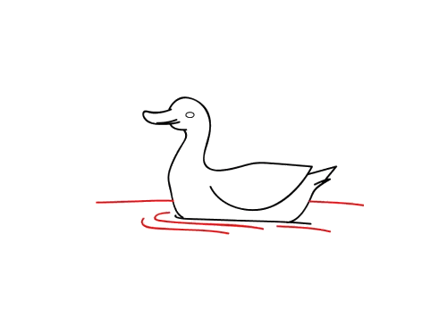 一只鸭子简笔画